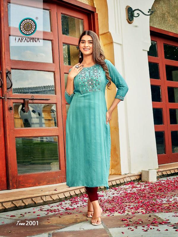 Aradhna Talk Of The Town 2 Fancy Viscose Long Kurti Collection